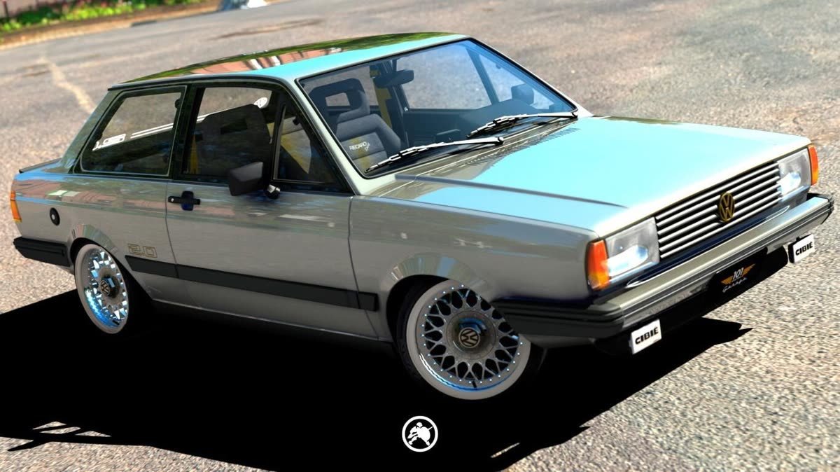 Volkswagen Voyage 1982 customizado — projeto 3D