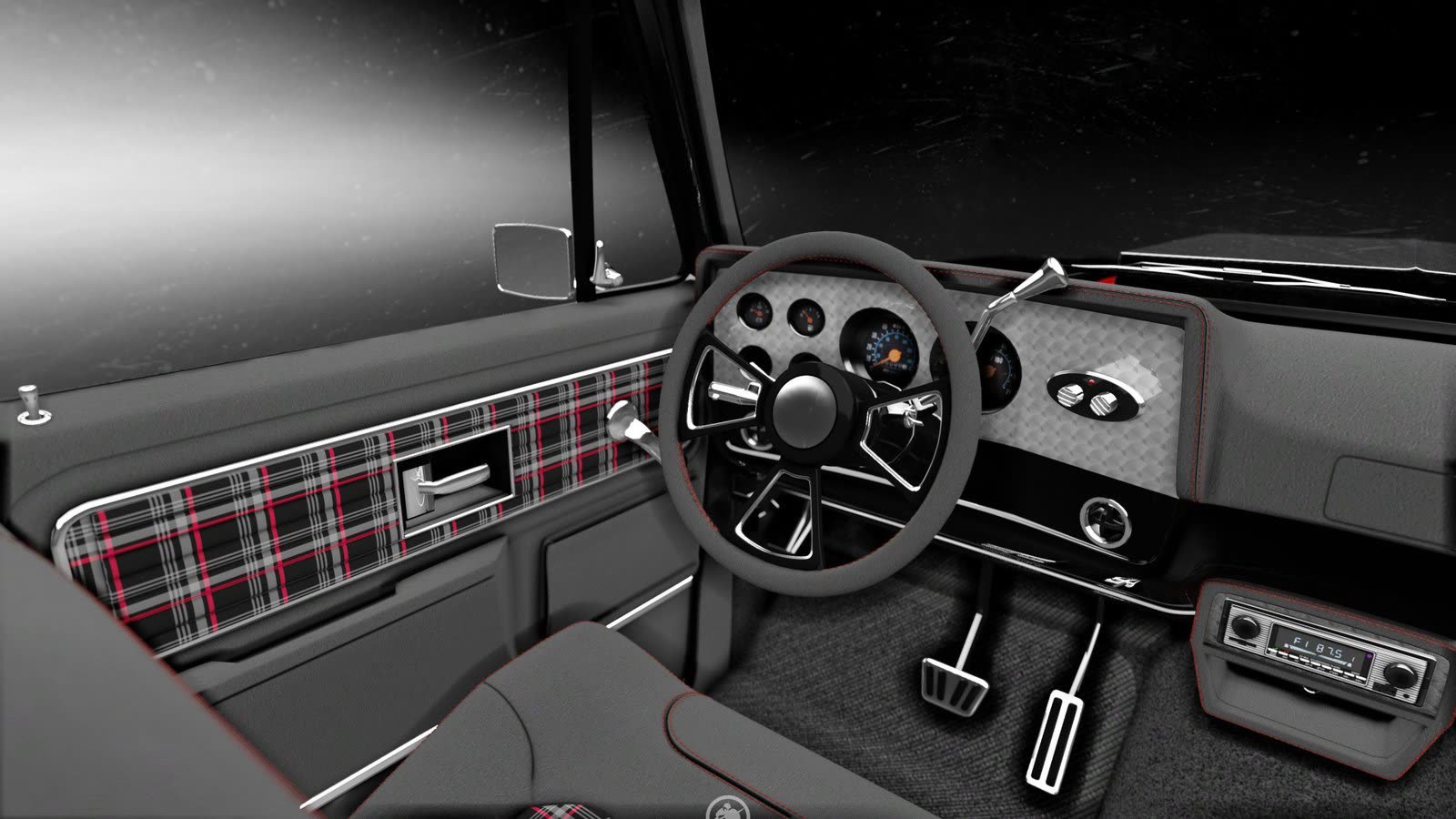 Chevrolet C10 1974 Customizada: pickup clássica com estilo offroad — imagem 3 do projeto 3D