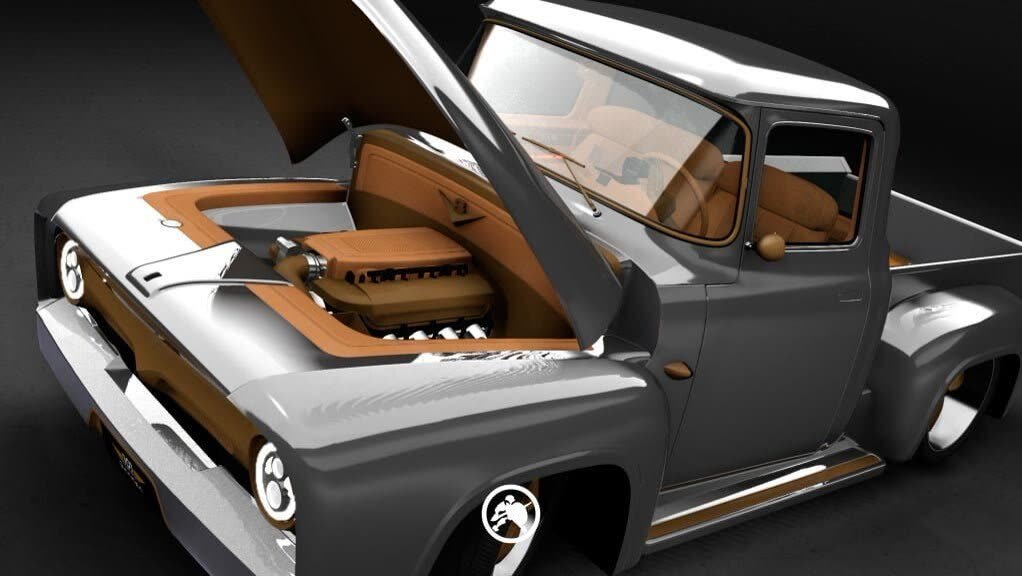 Projeto 3D de customização — Pickup Ford F100 GT