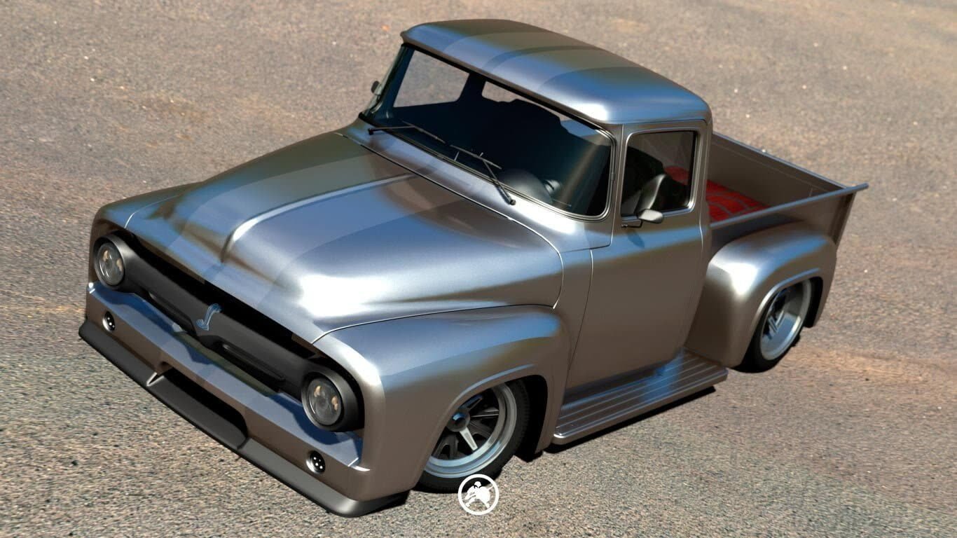 Pickup Ford F100 Shelby — imagem 3 do projeto 3D
