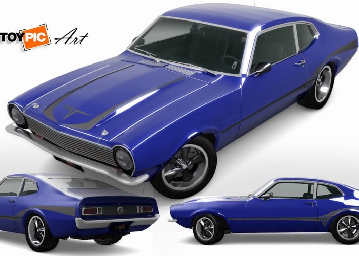 Ford Maverick Customizado - Pintura e faixas adesivas