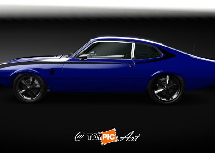 Ford Maverick Customizado - Pintura e faixas adesivas