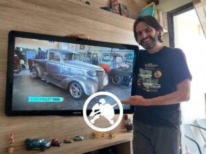Programa Auto Esporte Rede Globo, mostra o trabalho de customização de veículos clássicos e projetos em 3D, por Eder H Martins